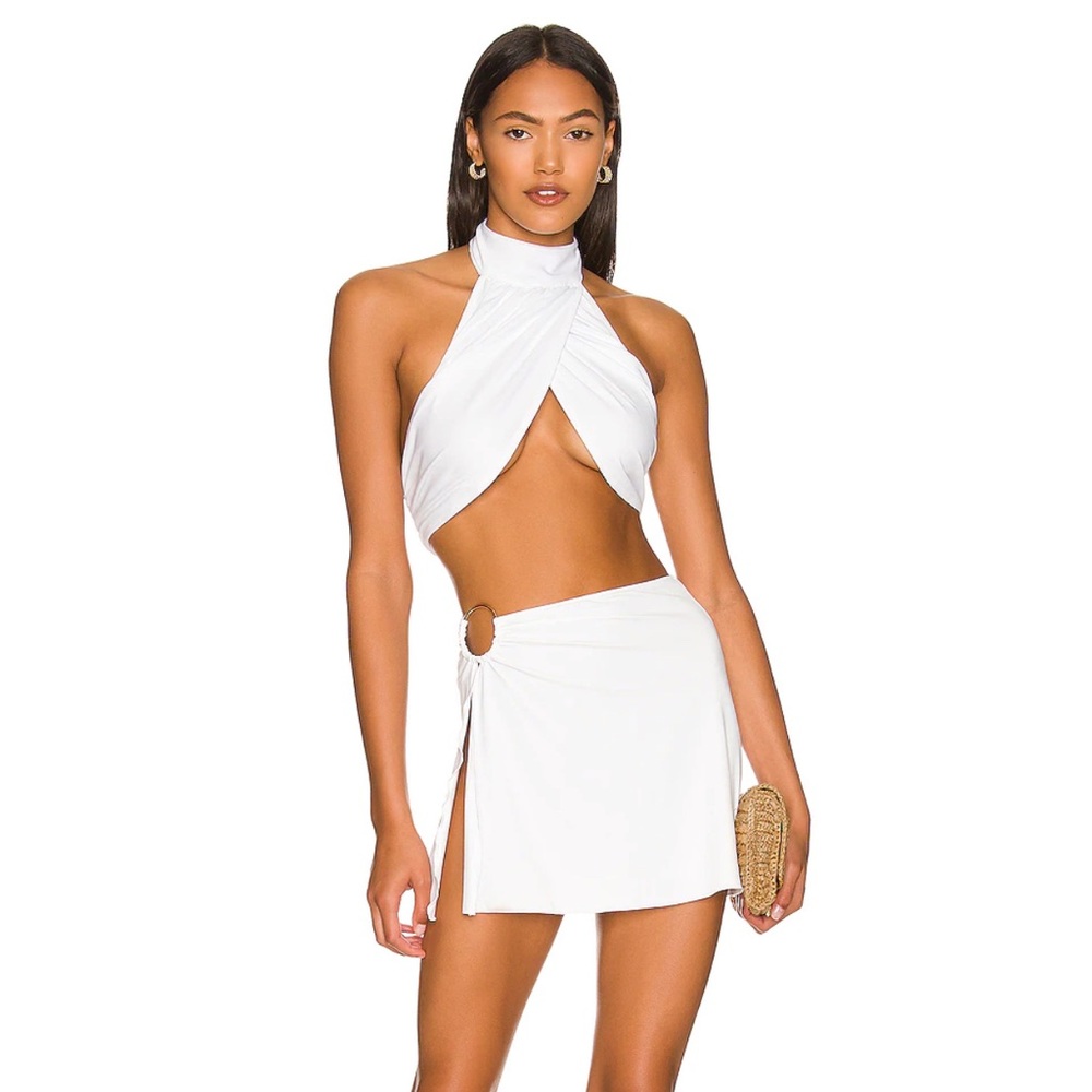 OW Collection Indigo Top in White